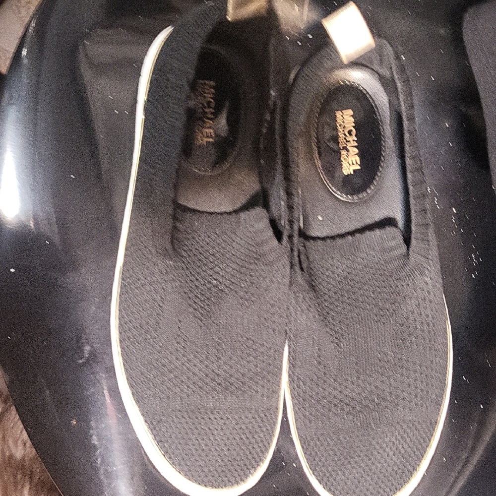 Michael Kors Black Knit Slip-Ons